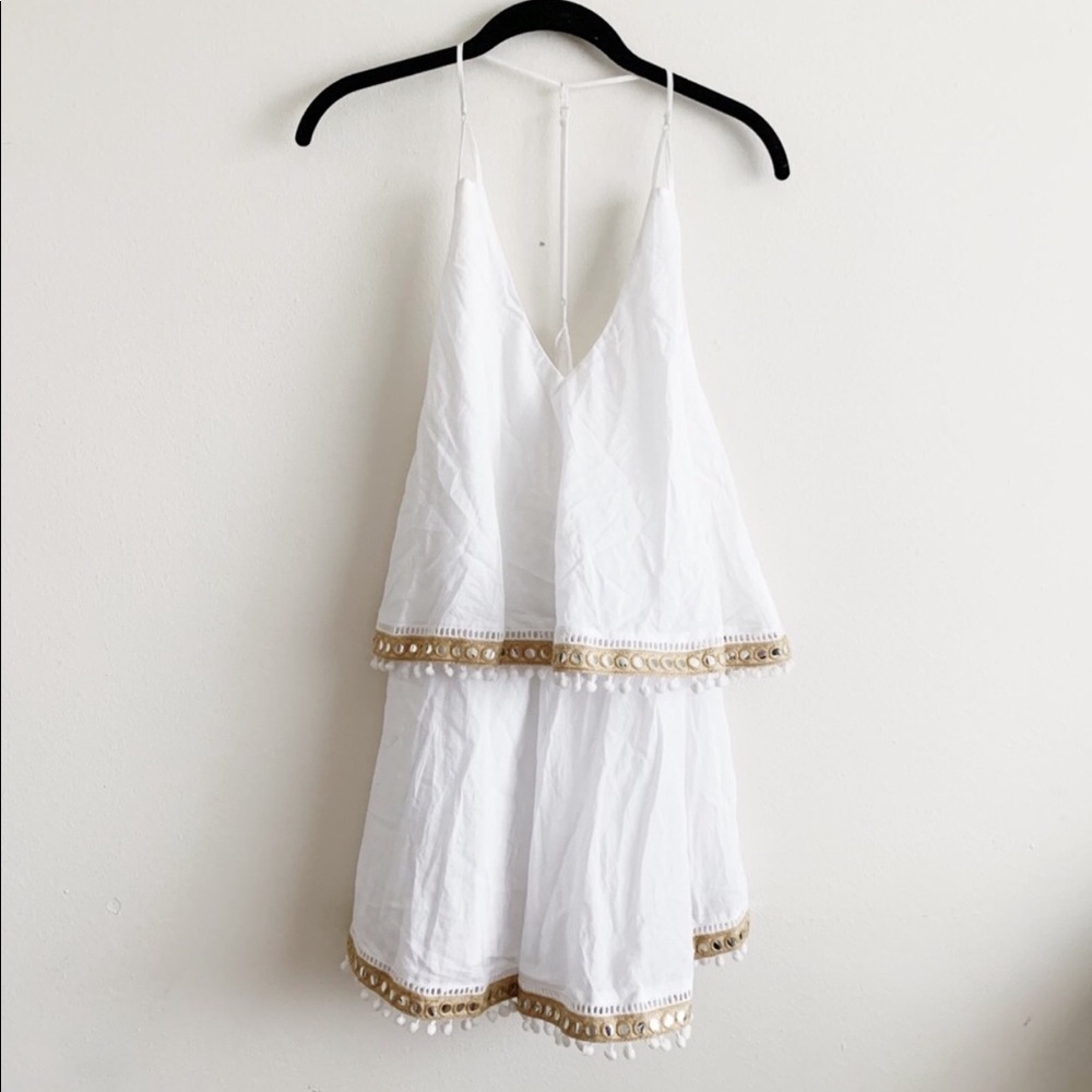 White boho halter dress